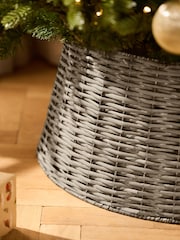 Grey Wicker Tree Skirt - Image 2 of 4