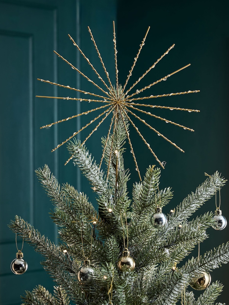 Gold Light Up Starburst Christmas Tree Topper - Image 2 of 3 Gold Light Up Starburst Christmas Tree Topper - Image 2 of 3
