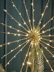 Gold Light Up Starburst Christmas Tree Topper - Image 3 of 3