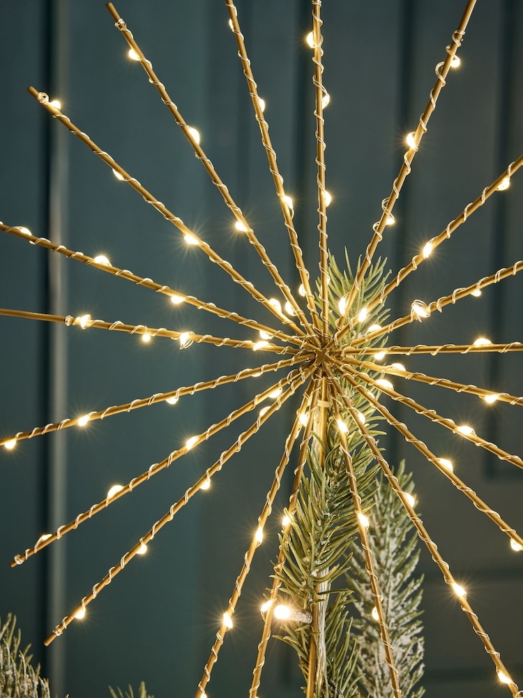 Gold Light Up Starburst Christmas Tree Topper - Image 3 of 3 Gold Light Up Starburst Christmas Tree Topper - Image 3 of 3