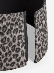 Grey Leopard Print Borg Christmas Tree Skirt - Image 4 of 4