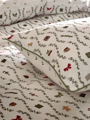 Natural Icons Christmas Brushed Duvet Cover and Pillowcase Set - Image 4 of 6