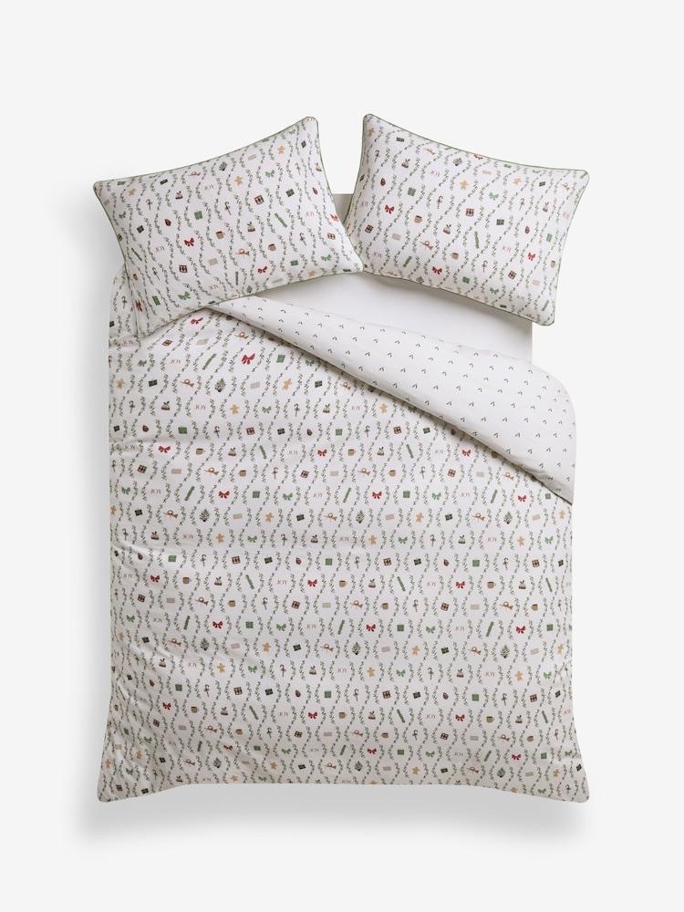 Natural Icons Christmas Brushed Duvet Cover and Pillowcase Set - Image 6 of 6 Natural Icons Christmas Brushed Duvet Cover and Pillowcase Set - Image 6 of 6