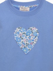 Trotters London Liberty Print Betsy Heart Sweatshirt - Image 3 of 3