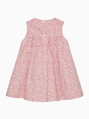 Trotters London Little White Ditsy Cherry Smocked Duck Dress - Image 1 of 2
