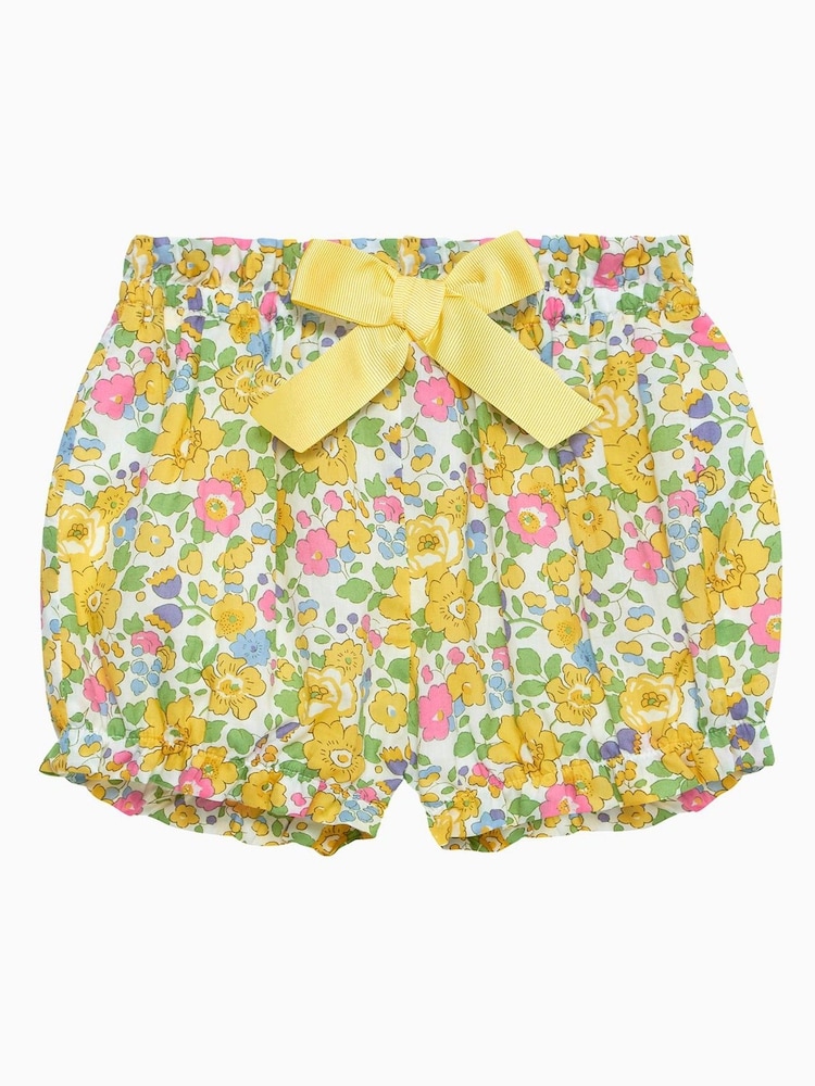 Trotters London Little Yellow Liberty Print Betsy Bloomers Shorts - Image 1 of 3