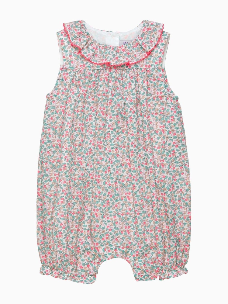 Trotters London Little Multi Liberty Print Coco Cherry Rompersuit - Image 1 of 3
