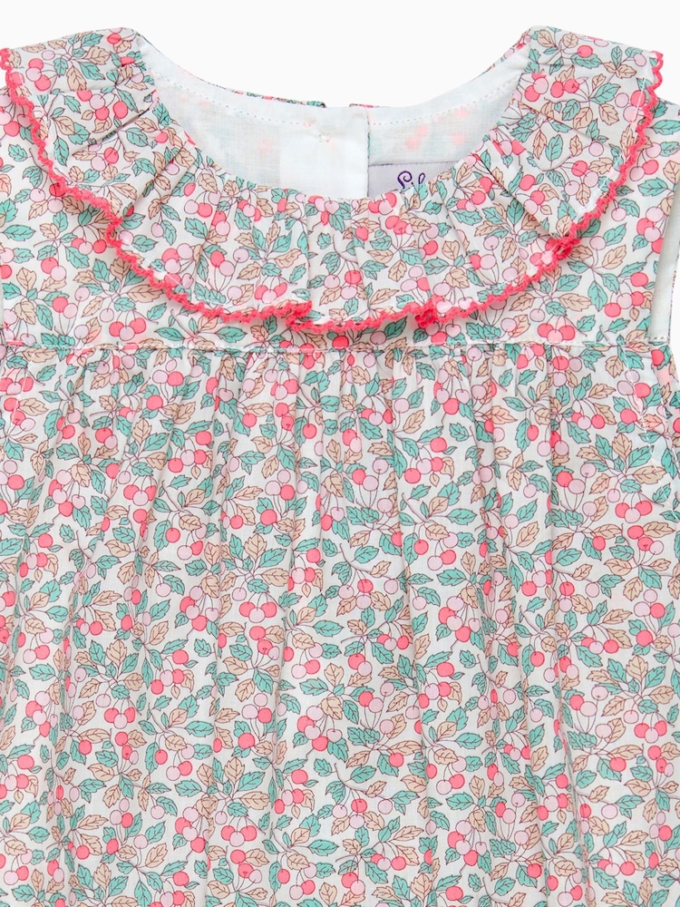 Trotters London Little Multi Liberty Print Coco Cherry Rompersuit - Image 3 of 3