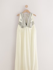 Rockett St George White Embroidered Maxi  Beach Dress - Image 7 of 9