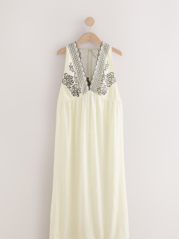Rockett St George White Embroidered Maxi  Beach Dress - Image 7 of 9