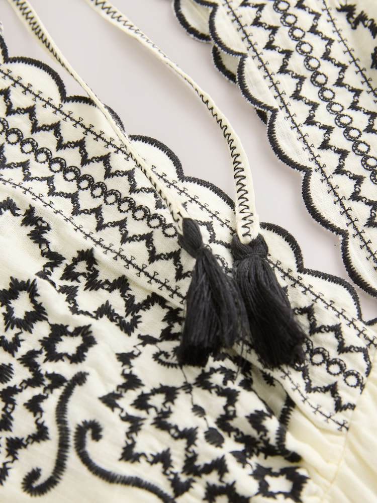 Rockett St George White Embroidered Maxi Beach Dress - Image 9 of 9 Rockett St George White Embroidered Maxi Beach Dress - Image 9 of 9