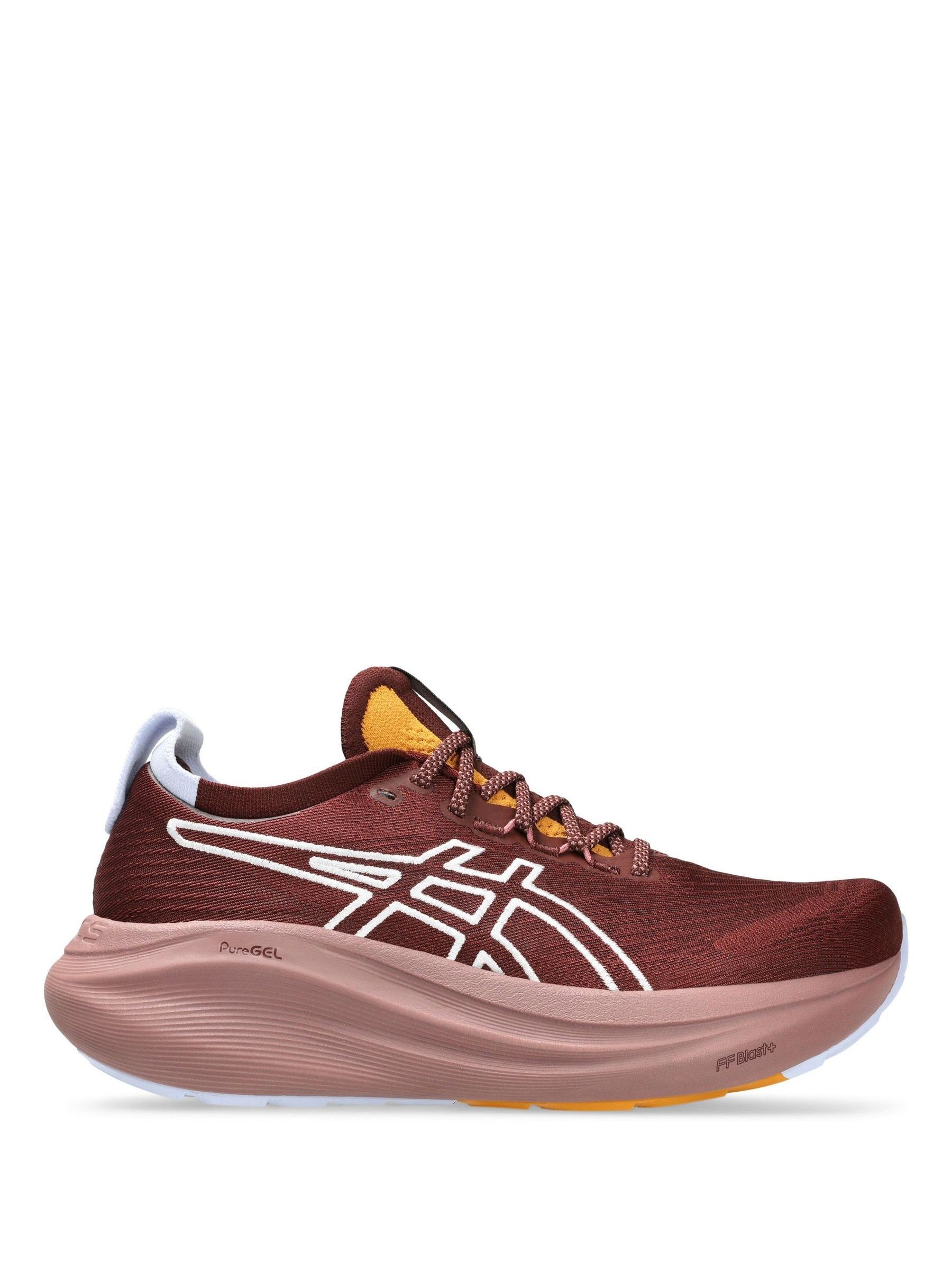 レッド グラフィティ バスケットシューズ Next：日本 ASICS レディース バーガンディレッド Gel Nimbus 27