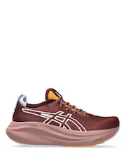 ASICS Womens Burgundy Red Gel Nimbus 27 Running Trainers - Image 1 of 7