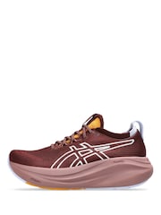 ASICS Womens Burgundy Red Gel Nimbus 27 Running Trainers - Image 2 of 7