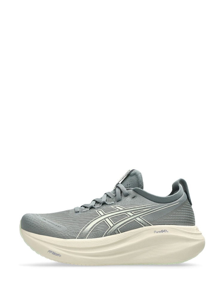 ASICS Womens Green Gel Nimbus 27 Running Trainers - Image 2 of 8