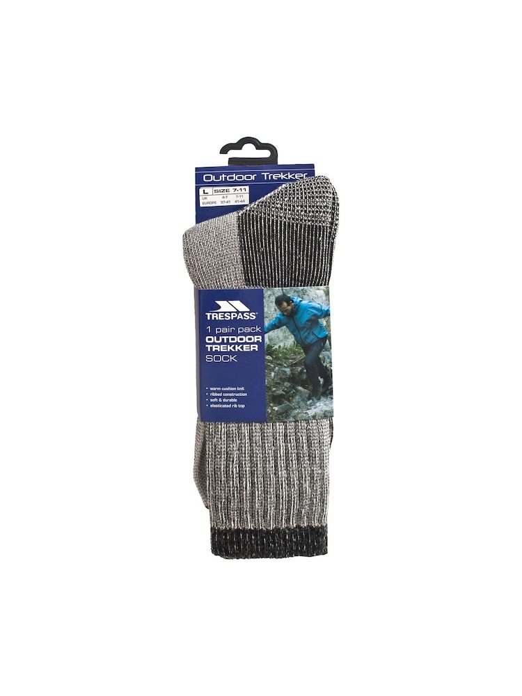 Trespass Male Grey Stroller Outdoor Socks - Image 3 of 3 Trespass Male Grey Stroller Outdoor Socks - Image 3 of 3