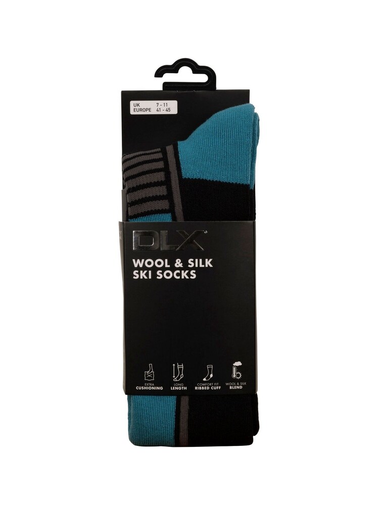 DLX Black Unisex Icy  Ski Black Socks - Image 2 of 2