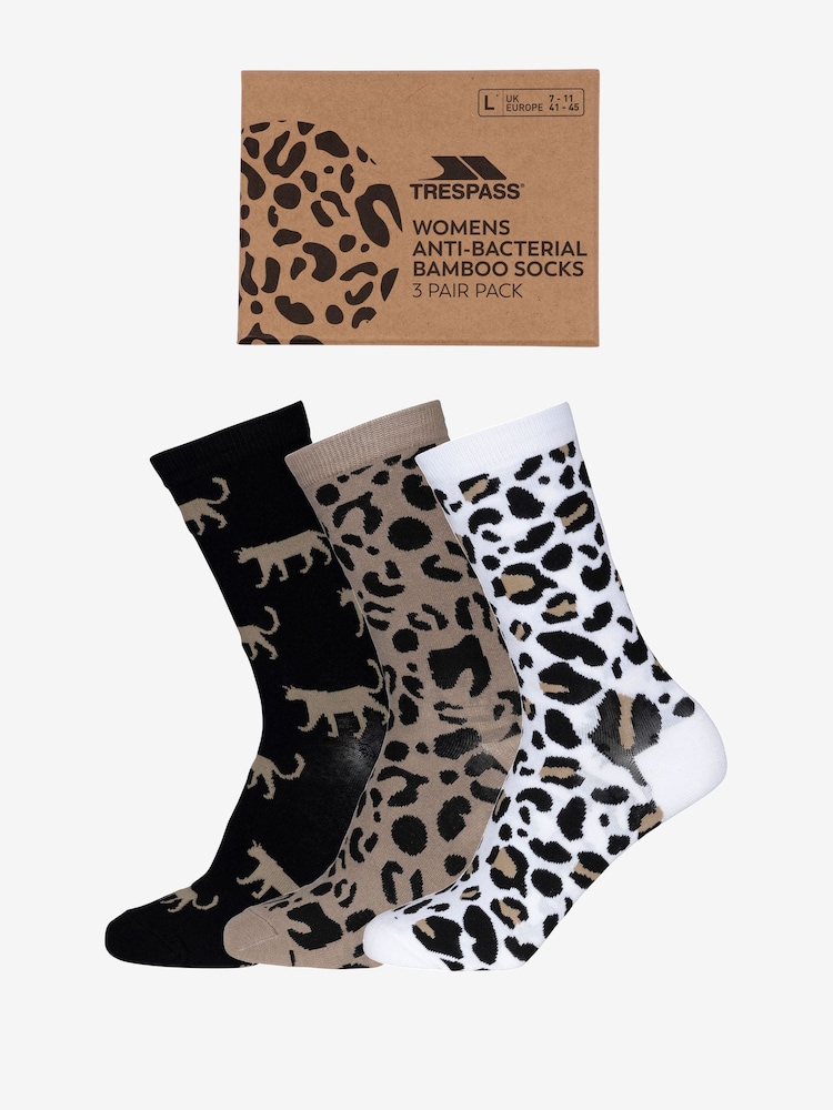 Trespass Female Cream Cinco Socks 3 Pair Pack - Image 1 of 16 Trespass Female Cream Cinco Socks 3 Pair Pack - Image 1 of 16