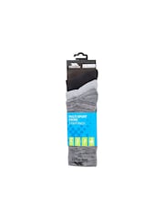 Trespass Male Grey Jack Barrow Trekking Socks 3 Pair Pack - Image 1 of 1