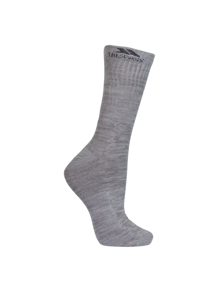 Trespass Male Grey Jack Barrow Trekking Socks 3 Pair Pack - Image 4 of 6