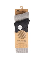 Trespass Male Hitched Black Socks 2 pack - Image 1 of 4