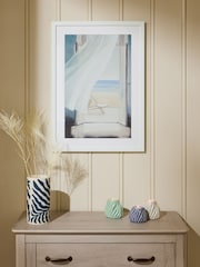 Natural Coastal Window Scene Framed Wall Art - Image 1 of 5