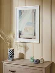 Natural Coastal Window Scene Framed Wall Art - Image 2 of 5