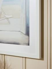 Natural Coastal Window Scene Framed Wall Art - Image 3 of 5