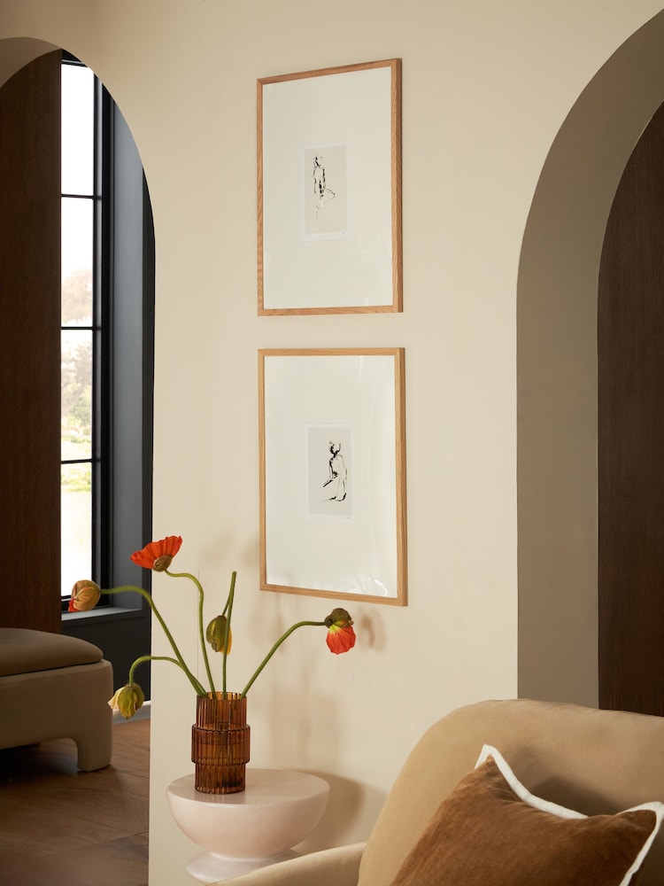 Set of 2 Neutral Sketched Look Bodyform Framed Wall Arts - Image 2 of 4