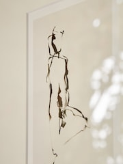 Set of 2 Neutral Sketched Look Bodyform Framed Wall Arts - Image 3 of 4