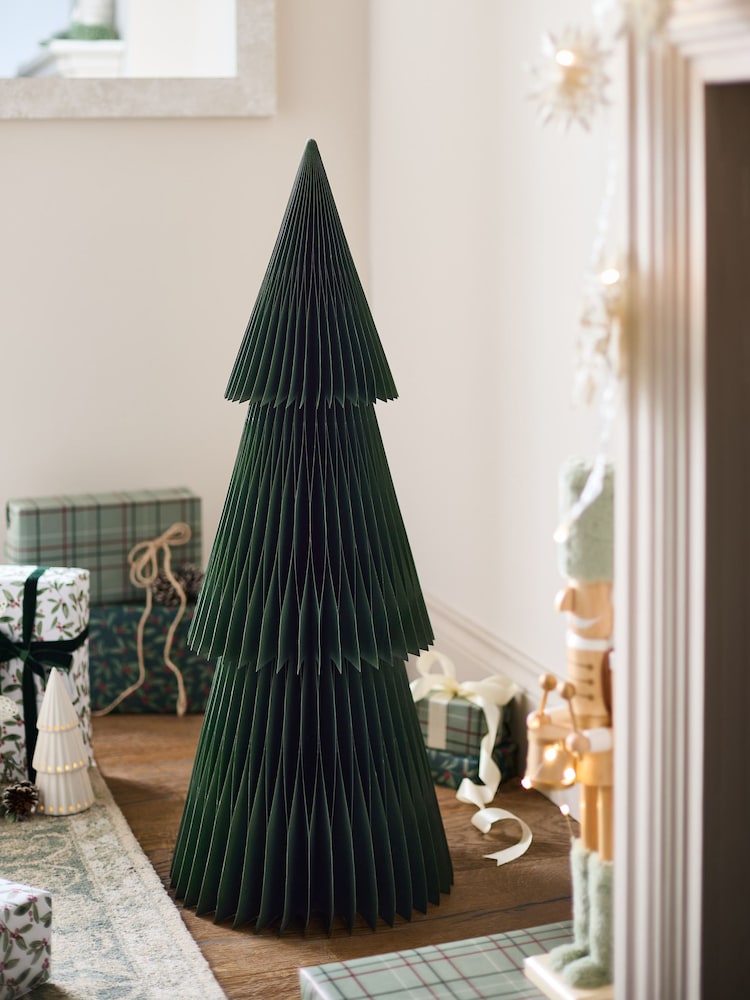 Green 3ft Paper Christmas Tree - Image 1 of 3