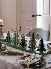 Green Light Up Wooden Christmas Tree Centrepiece - Image 4 of 5