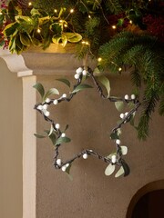 Green Faux Star Hanging Christmas Decoration - Image 1 of 3