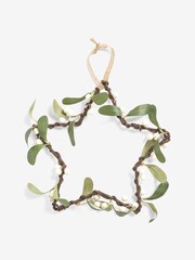 Green Faux Star Hanging Christmas Decoration - Image 2 of 3