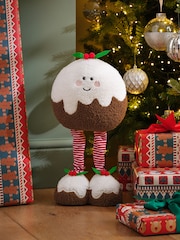Christmas Pudding Novelty Plush Large Christmas Decoration with Dangly Legs - Image 1 of 5