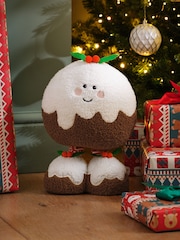 Christmas Pudding Novelty Plush Large Christmas Decoration with Dangly Legs - Image 2 of 5