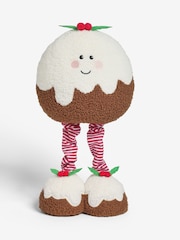 Christmas Pudding Novelty Plush Large Christmas Decoration with Dangly Legs - Image 4 of 5
