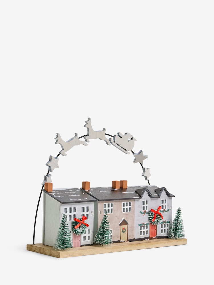 Natural Light Up House Scene Christmas Ornament - Image 4 of 4 Natural Light Up House Scene Christmas Ornament - Image 4 of 4