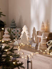 Set of 3 White Light Up House Ornaments - Image 3 of 5