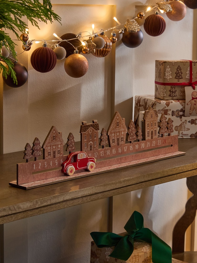 Wood Light Up Gingerbread Christmas Countdown - Image 2 of 5