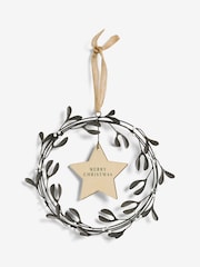 Grey Mistletoe Merry Christmas Hanging Decoration - Image 3 of 3
