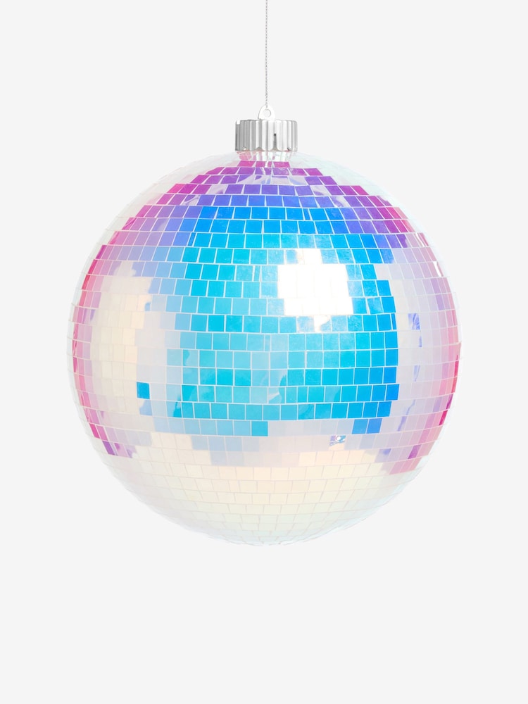Iridescent Light Up Disco Ball Ornament - Image 2 of 4 Iridescent Light Up Disco Ball Ornament - Image 2 of 4