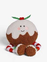 Christmas Pudding Novelty Plush Small Christmas Decoration with Dangly Legs - Image 1 of 2