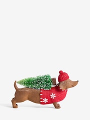 Red Sausage Dog Christmas Tree Ornament - Image 1 of 2