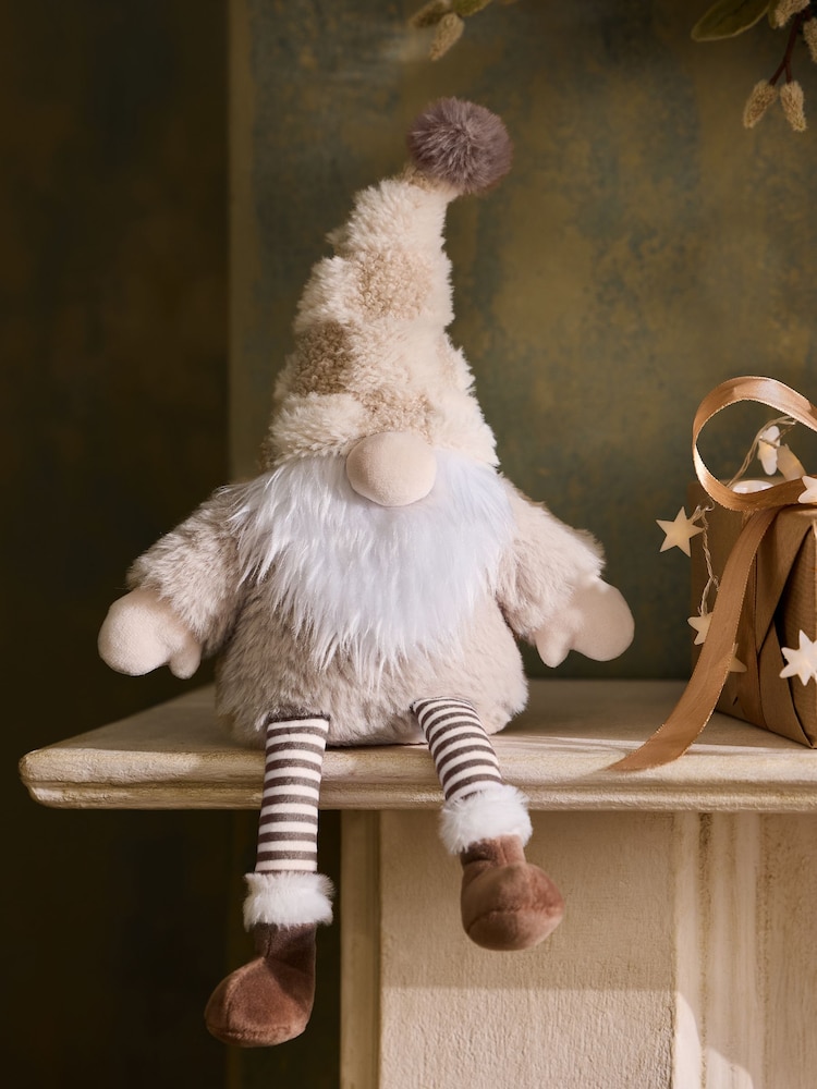 Natural Plush Christmas Gonk Ornament - Image 1 of 3