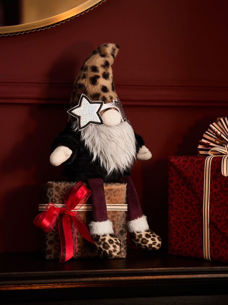 Black/Animal Plush Christmas Gonk Ornament - Image 1 of 4