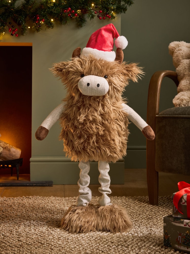 Brown Musical Hamish Christmas Ornament with Extendable Legs - Image 2 of 5 Brown Musical Hamish Christmas Ornament with Extendable Legs - Image 2 of 5