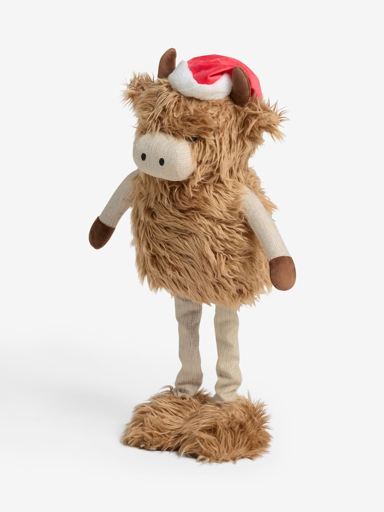 Brown Musical Hamish Christmas Ornament with Extendable Legs - Image 5 of 5 Brown Musical Hamish Christmas Ornament with Extendable Legs - Image 5 of 5