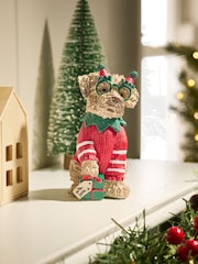Red/Green Charlie The Cockapoo Christmas Ornament - Image 1 of 5