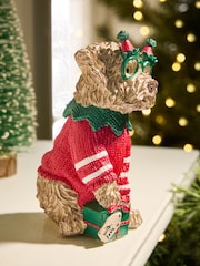 Red/Green Charlie The Cockapoo Christmas Ornament - Image 2 of 5